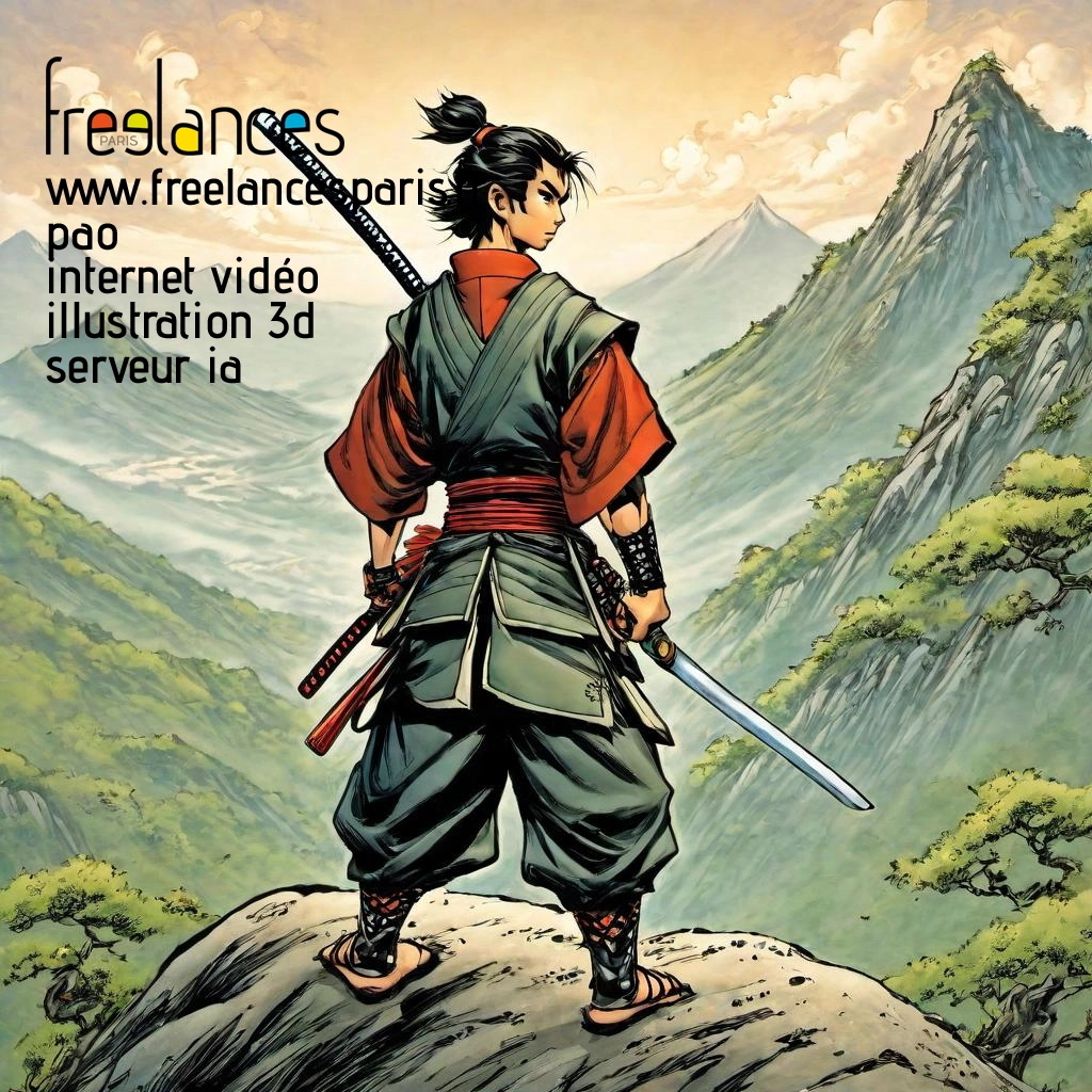 Pao mise en page internet vidéo illustration 3d serveur IA générative AI freelance paris studio de création magazines s5643lc0